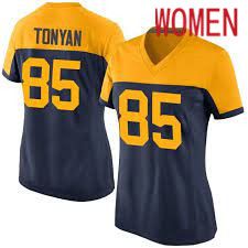 Women Green Bay Packers #85 Robert Tonyan Nike Navy Game NFL Jersey